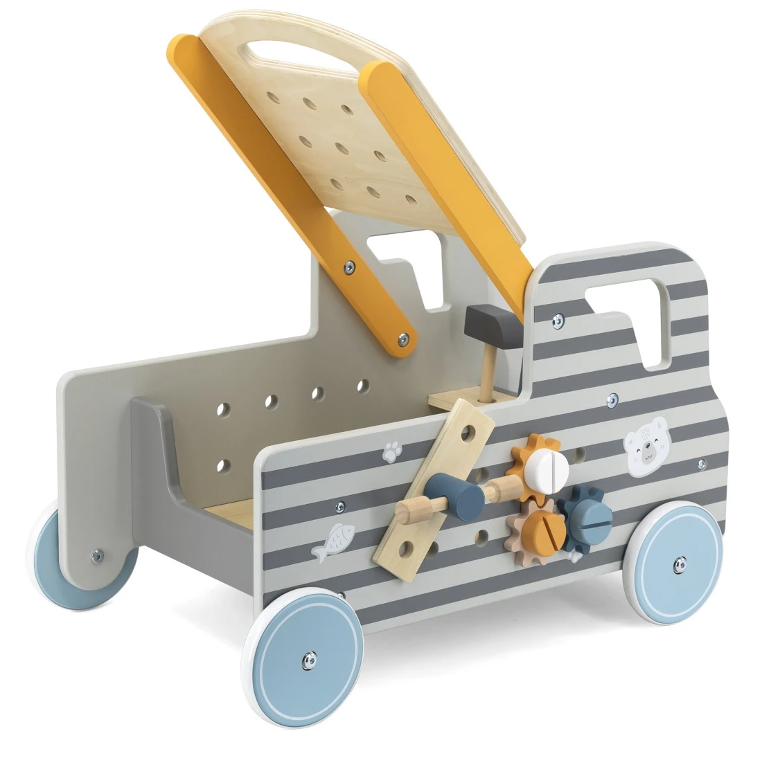 PolarB Houten Gereedschap Truck Loopwagen 44066 4 PolarB Houten Gereedschap Truck Loopwagen 44066 - Afbeelding 2