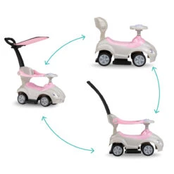 QKids Lolo Pink 2-in-1 Ride-on Loopauto QKIDS00006 -Bekend Babyartikelen Winkel qkids lolo pink 2 in 1 ride on loopauto qkids00006 7