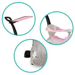 QKids Lolo Pink 2-in-1 Ride-on Loopauto QKIDS00006 -Bekend Babyartikelen Winkel qkids lolo pink 2 in 1 ride on loopauto qkids00006 8