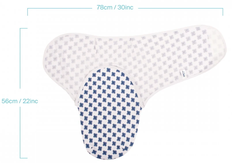 Sevibaby Blue Flower Jersey Inbakerdoek 118-170 6 Sevibaby Blue Flower Jersey Inbakerdoek 118-170 - Afbeelding 4