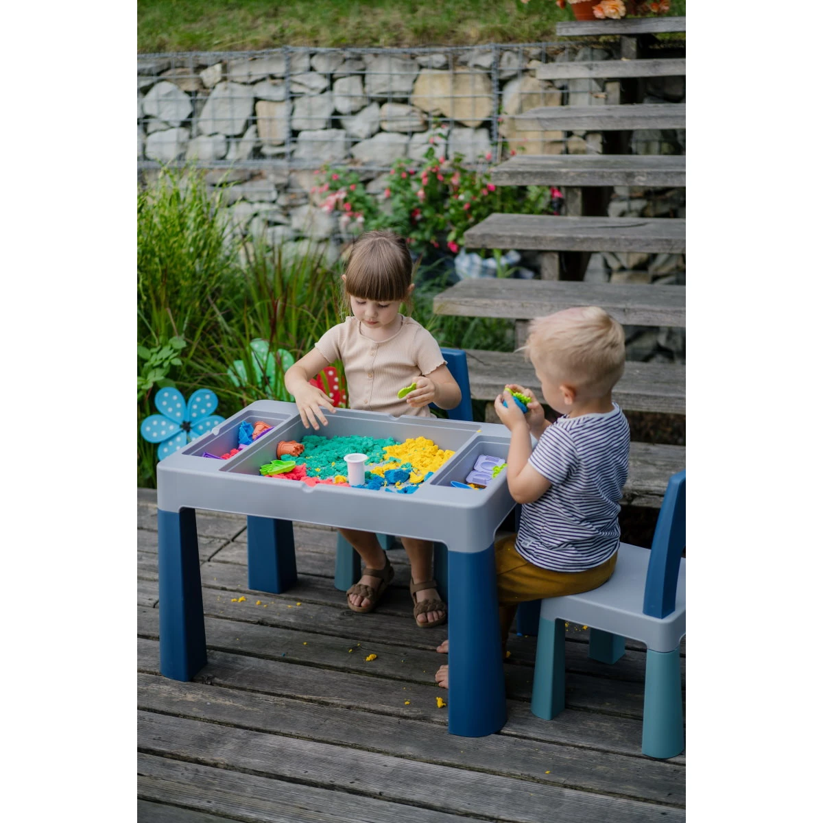 Tega Baby Teggi Turquoise/Navy/Grey Multifun 3-in-1 Tafel Met Twee Stoeltjes TI-011-173 6 Tega Baby Teggi Turquoise/Navy/Grey Multifun 3-in-1 Tafel Met Twee Stoeltjes TI-011-173 - Afbeelding 4