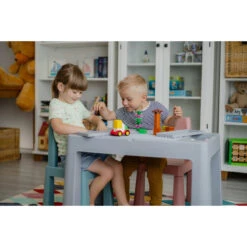 Tega Baby Teggi Grey/Old Rose/Turquoise Multifun 3-in-1 Tafel Met Twee Stoeltjes TI-011-174 -Bekend Babyartikelen Winkel tega baby teggi turquoisenavygrey multifun 3 in 1 tafel 1