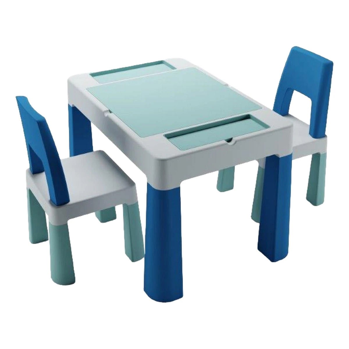 Tega Baby Teggi Turquoise/Navy/Grey Multifun 3-in-1 Tafel Met Twee Stoeltjes TI-011-173 3 Tega Baby Teggi Turquoise/Navy/Grey Multifun 3-in-1 Tafel Met Twee Stoeltjes TI-011-173