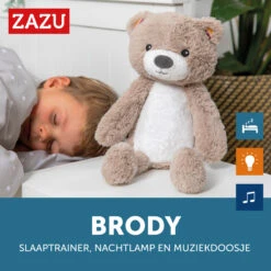 Zazu Brody De Beer Taupe Slaaptrainer ZA-BRODY-01 -Bekend Babyartikelen Winkel zazu brody de beer taupe slaaptrainer sfeer 11