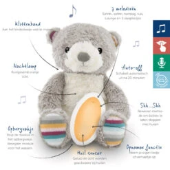 Zazu Bruno De Beer Deluxe Muzikale Slaapknuffel Met Nachtlampje ZA-BRUNO-01 -Bekend Babyartikelen Winkel zazu bruno de beer deluxe muzikale slaapknuffel met nachtlampje za bruno 01 2