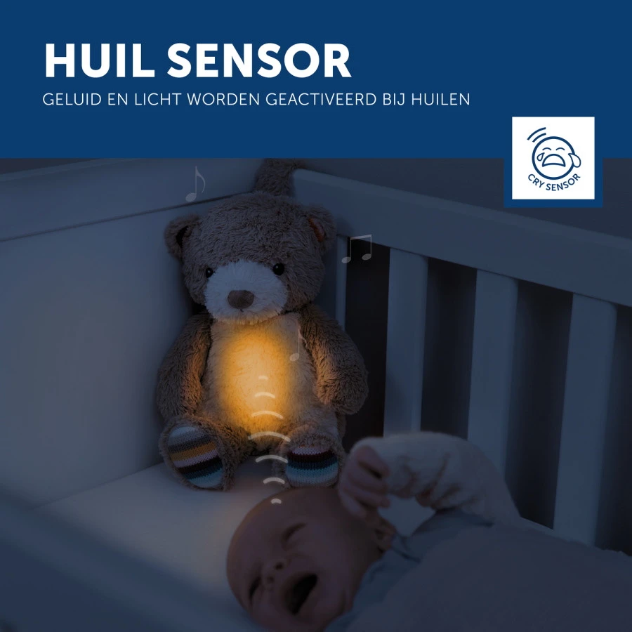 Zazu Bruno De Beer Deluxe Muzikale Slaapknuffel Met Nachtlampje ZA-BRUNO-01 - Afbeelding 6